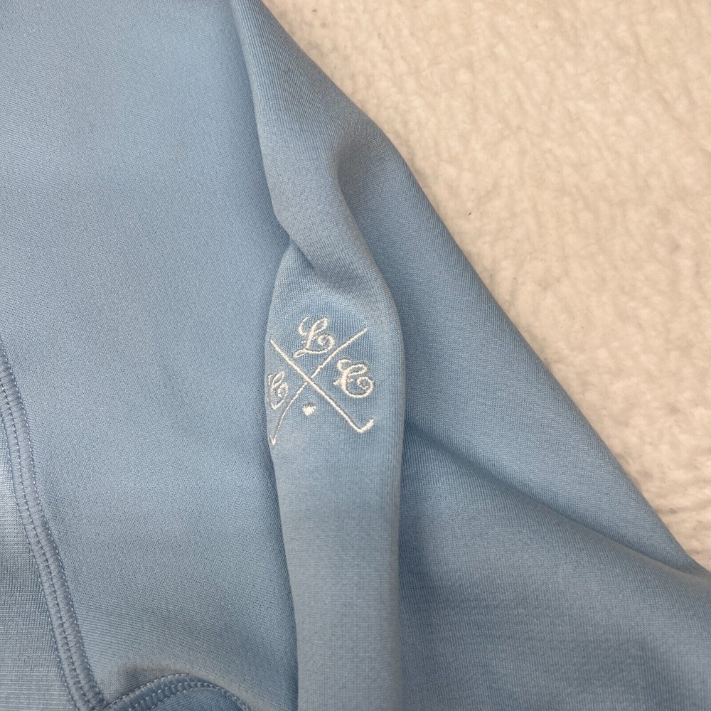 KJUS Golf Quarter Zip Performance Stretch Large Mens Blue Active Long Sleeve - Picture 5 of 12